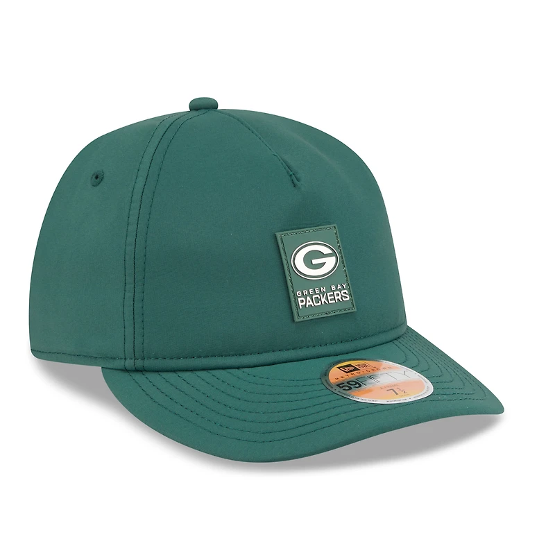Casquette ajustée 59FIFTY verte pour homme des Packers de Green Bay 2025 Sideline Retro Crown New Era