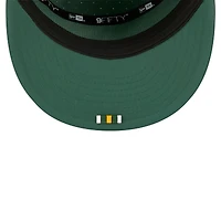 Men's New Era Green Green Bay Packers 2025 Sideline Split Panel 9FIFTY Snapback Hat