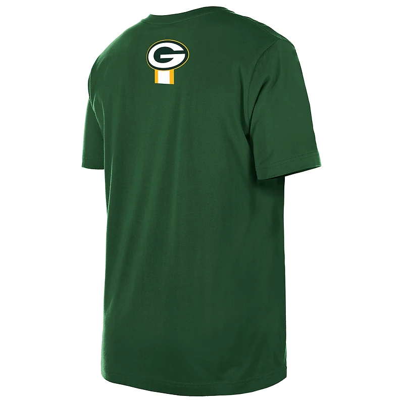 T-shirt imprimé haute densité 3rd Down des Packers de Green Bay New Era pour homme
