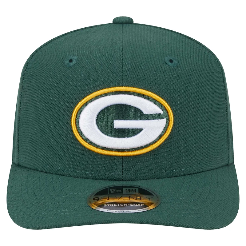 Casquette extensible à boutons-pression 9SEVENTY Green Bay Packers de New Era pour homme