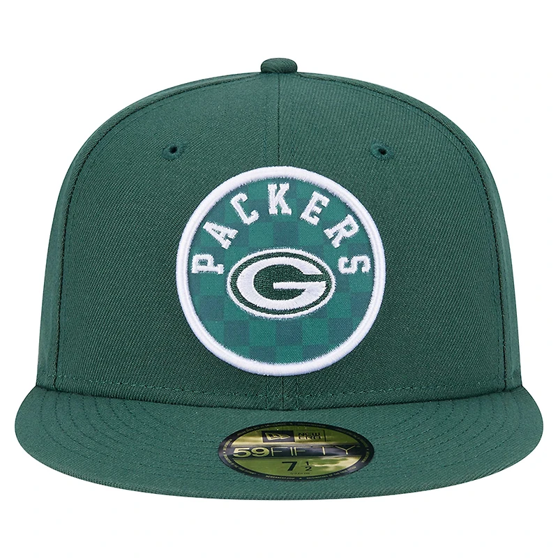 Casquette ajustée à carreaux 59FIFTY des Packers de Green Bay New Era pour homme