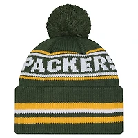 Bonnet classique à revers et pompon New Era Green Bay Packers pour homme