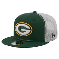 Casquette trucker snapback New Era verte Green Bay Packers Core Team 9FIFTY pour homme