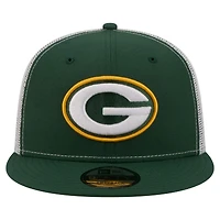 Casquette trucker snapback New Era verte Green Bay Packers Core Team 9FIFTY pour homme