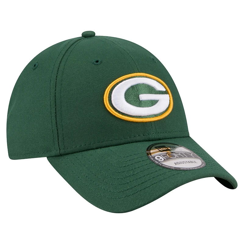 Men's New Era Green Green Bay Packers Core Team 9FORTY Adjustable Hat
