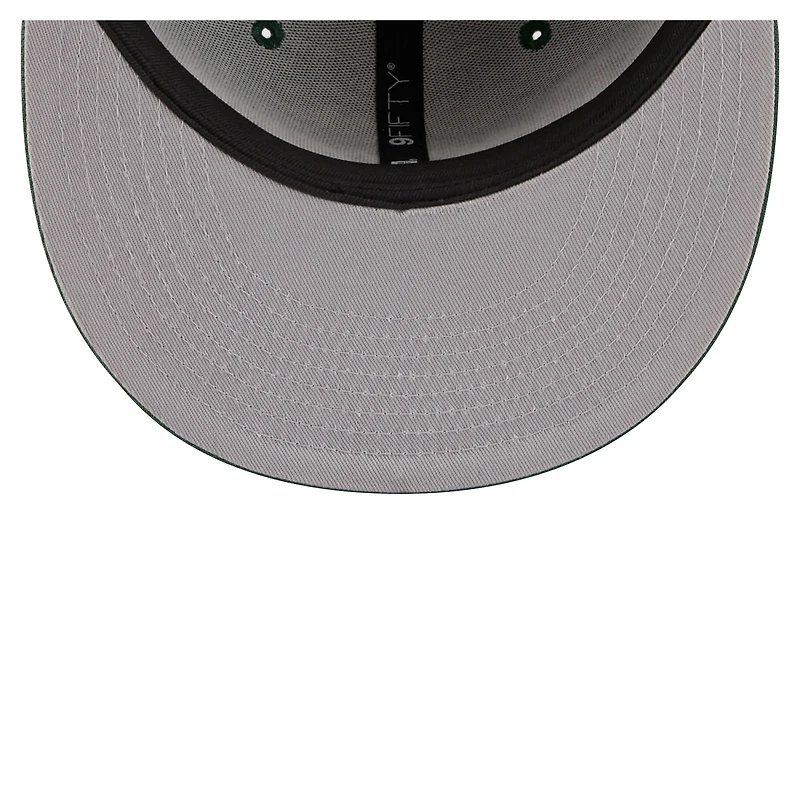 Men's New Era Green Green Bay Packers Core Team Script 9FIFTY Snapback Hat