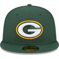Casquette ajustée 59FIFTY Main Green Bay Packers New Era pour homme, vert