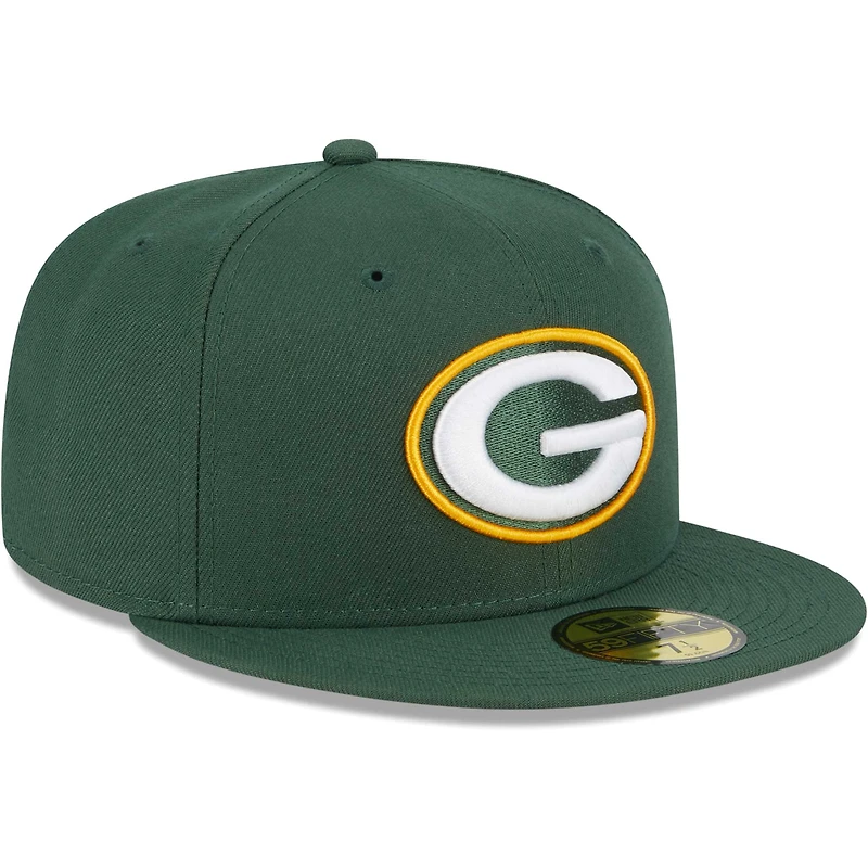 Casquette ajustée 59FIFTY Main Green Bay Packers New Era pour homme, vert