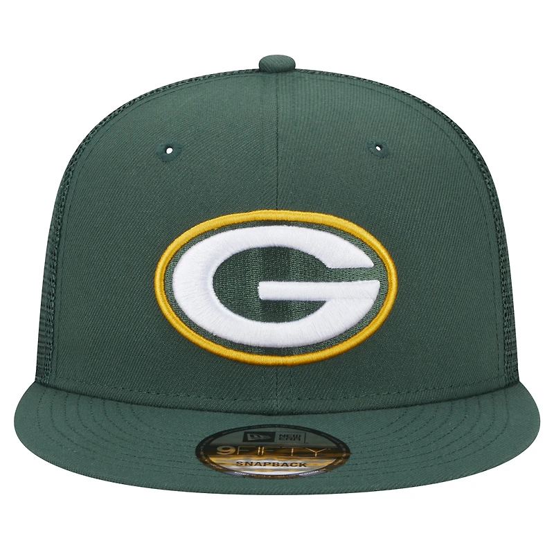 Casquette snapback Main Trucker 9FIFTY des Packers de Green Bay de New Era pour homme