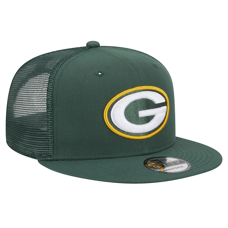 Casquette snapback Main Trucker 9FIFTY des Packers de Green Bay de New Era pour homme