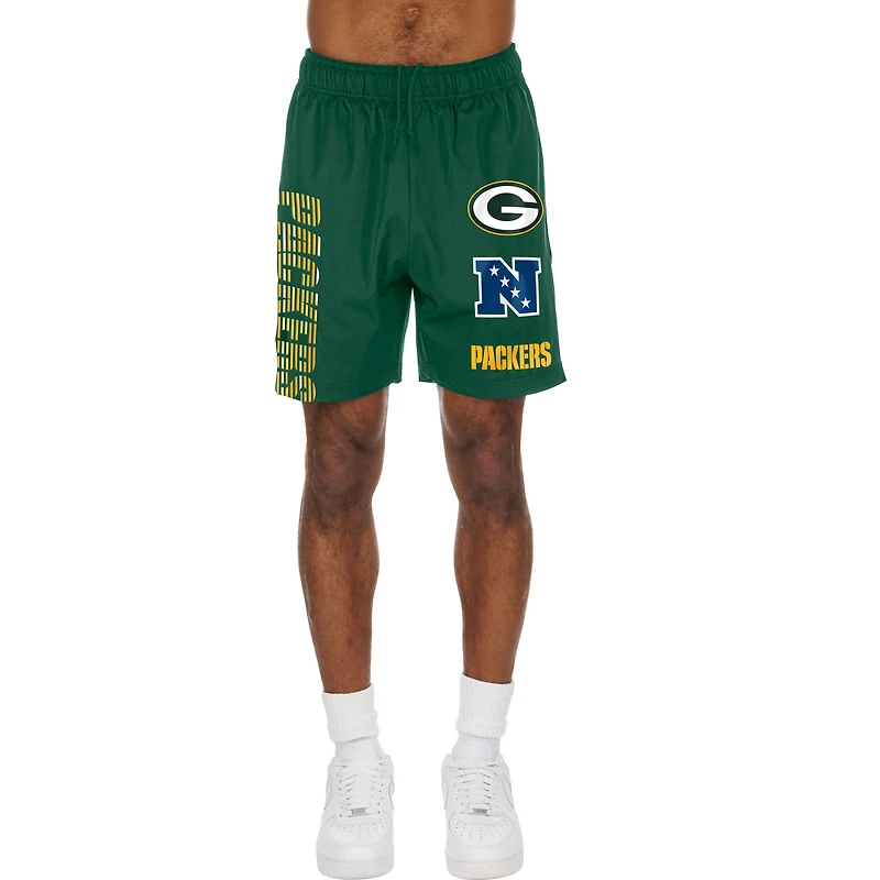 Short de match New Era vert Green Bay Packers pour homme