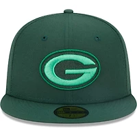 Casquette ajustée Green Bay Packers Monocamo 59FIFTY pour homme New Era verte