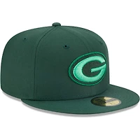 Casquette ajustée Green Bay Packers Monocamo 59FIFTY pour homme New Era verte