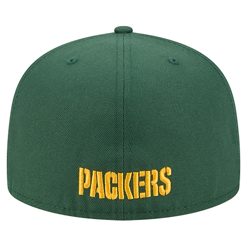 Casquette ajustée 59FIFTY verte des Packers de Green Bay pour homme New Era