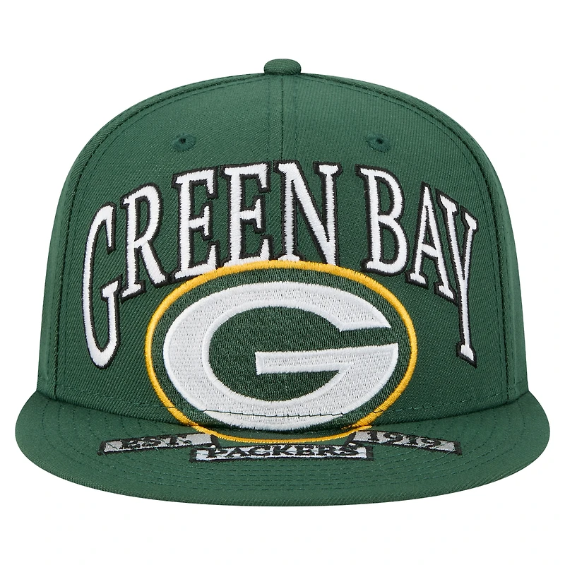 Casquette ajustée surdimensionnée 59FIFTY des Packers de Green Bay New Era pour homme