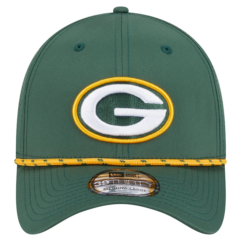 Casquette perforée 39THIRTY Flex verte des Packers de Green Bay pour homme New Era