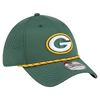 Casquette perforée 39THIRTY Flex verte des Packers de Green Bay pour homme New Era