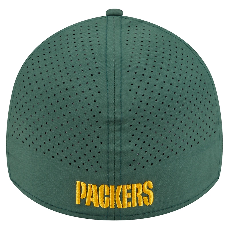 Casquette perforée 39THIRTY Flex verte des Packers de Green Bay pour homme New Era