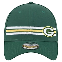 Casquette 39THIRTY Flex à rayures vertes des Packers de Green Bay New Era pour homme