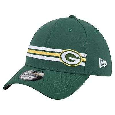 Casquette 39THIRTY Flex à rayures vertes des Packers de Green Bay New Era pour homme