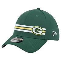 Casquette 39THIRTY Flex à rayures vertes des Packers de Green Bay New Era pour homme