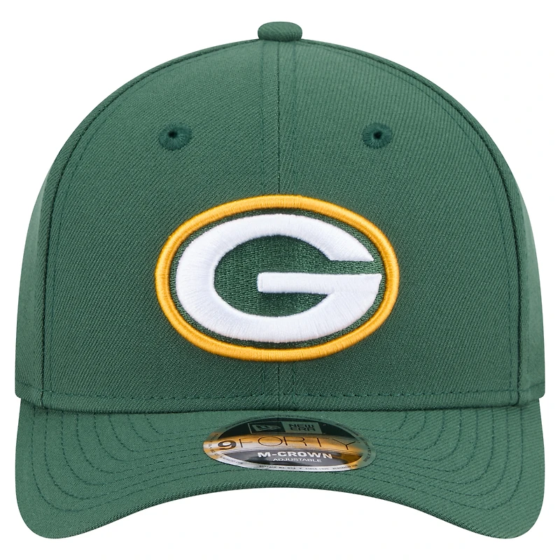 Casquette ajustable 9FORTY M-Crown pour homme, collection équipe des Packers de Green Bay, New Era