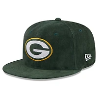 Casquette ajustée 59FIFTY en velours côtelé Throwback Green Bay Packers New Era pour hommes