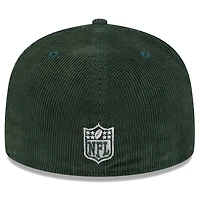Casquette ajustée 59FIFTY en velours côtelé Throwback Green Bay Packers New Era pour hommes