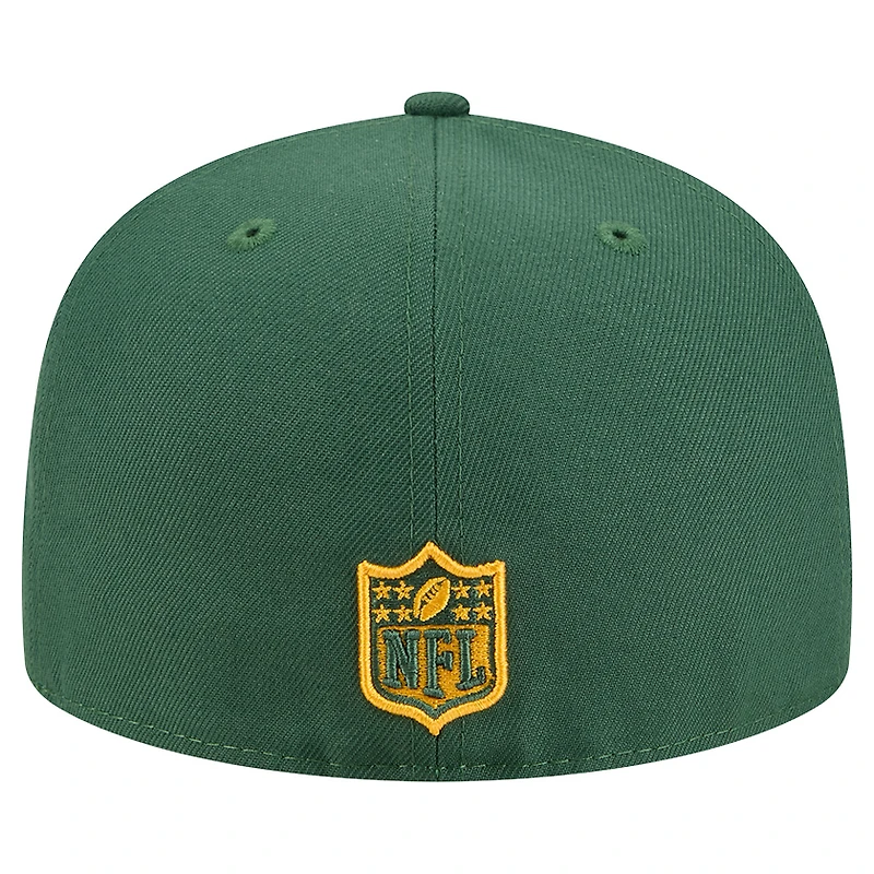 Casquette ajustée Tri-Hit 59FIFTY verte des Packers de Green Bay pour homme New Era