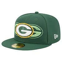 Casquette ajustée Tri-Hit 59FIFTY verte des Packers de Green Bay pour homme New Era