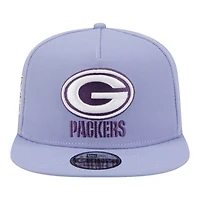 Men's New Era  Lavender Green Bay Packers Bloom A-Frame 9FIFTY Snapback Hat
