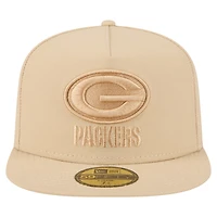 Casquette ajustée A-Frame 59FIFTY beige clair pour homme New Era des Green Bay Packers