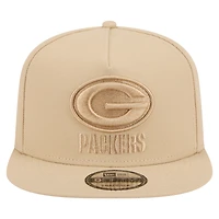 Casquette snapback A-Frame 9FIFTY beige clair pour homme New Era, Pack Couleur Green Bay Packers