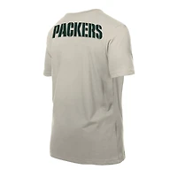 Men's New Era Light Beige Green Bay Packers Multi Patch T-Shirt
