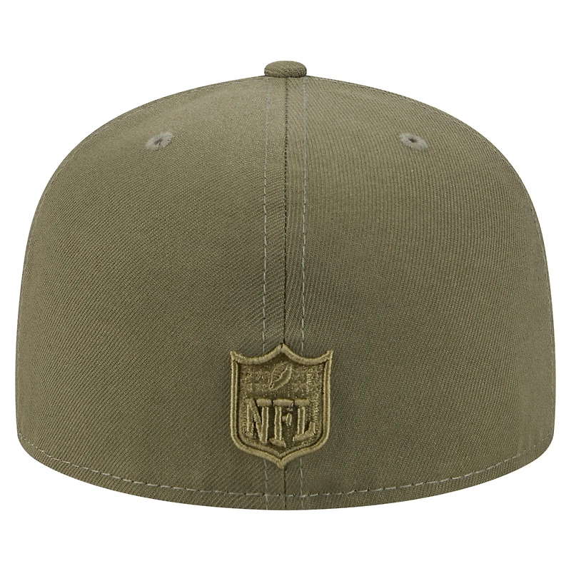 Casquette ajustée A-Frame 59FIFTY pour homme New Era Olive Green Bay Packers Color Pack