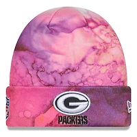 Casquette New Era Green Bay Packers 2022 NFL Crucial Catch pour homme - Rose - Tuque en tricot à revers