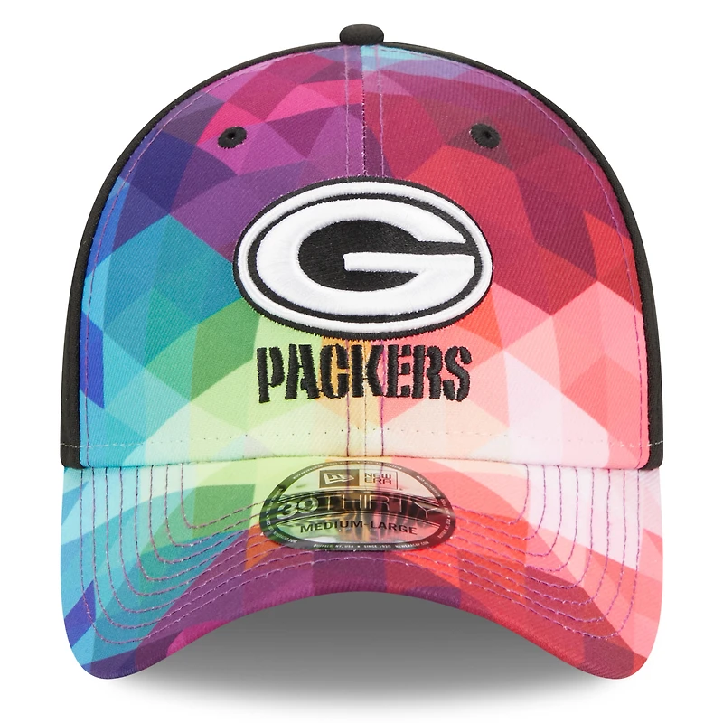Casquette flexible NFL Crucial Catch 39THIRTY New Era pour hommes, rose, Green Bay Packers 2023