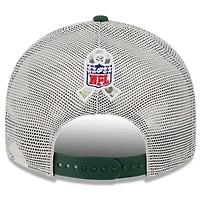 Casquette ajustée 59FIFTY Low Profile 59FIFTY pour hommes New Era Stone/Green Green Bay Packers 2023 Salute To Service