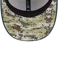 Casquette ajustée 59FIFTY Low Profile 59FIFTY pour hommes New Era Stone/Green Green Bay Packers 2023 Salute To Service