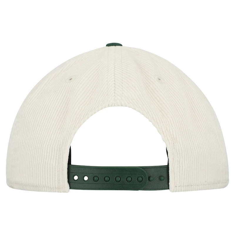 Men's New Era Stone Green Bay Packers Loyal Corduroy 9SEVENTY Adjustable Hat