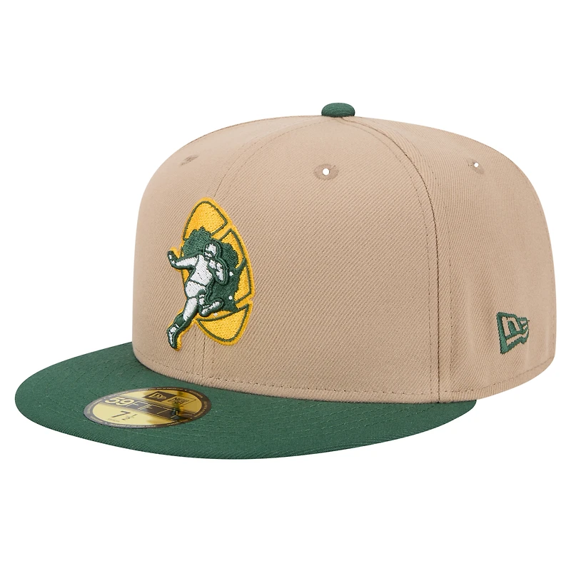 Casquette ajustée 59FIFTY pour homme avec logo rétro des Green Bay Packers de New Era