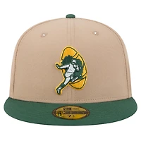 Casquette ajustée 59FIFTY pour homme avec logo rétro des Green Bay Packers de New Era