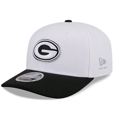 Casquette ajustable New Era Green Bay Packers 2026 NFL Draft 9SEVENTY blanche et noire pour homme