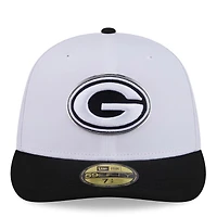 Men's New Era  White/Black Green Bay Packers 2026 NFL Draft Pre-Curved 59FIFTY Fitted Hat