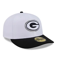 Men's New Era  White/Black Green Bay Packers 2026 NFL Draft Pre-Curved 59FIFTY Fitted Hat