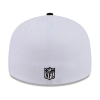 Men's New Era  White/Black Green Bay Packers 2026 NFL Draft Pre-Curved 59FIFTY Fitted Hat
