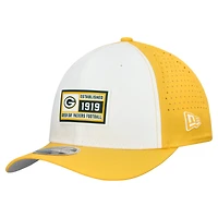 Casquette ajustable 9SEVENTY blanche/dorée des Green Bay Packers de New Era pour homme