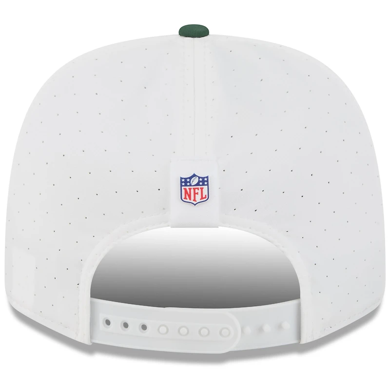 Men's New Era White/Green Green Bay Packers 2025 NFL Training Camp 9SEVENTY Adjustable Hat