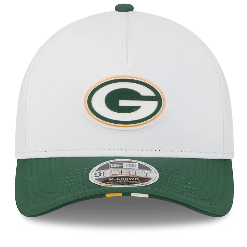 Casquette ajustable New Era 9FORTY pour homme, blanche/verte