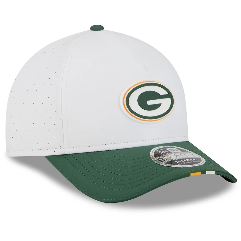 Casquette ajustable New Era 9FORTY pour homme, blanche/verte